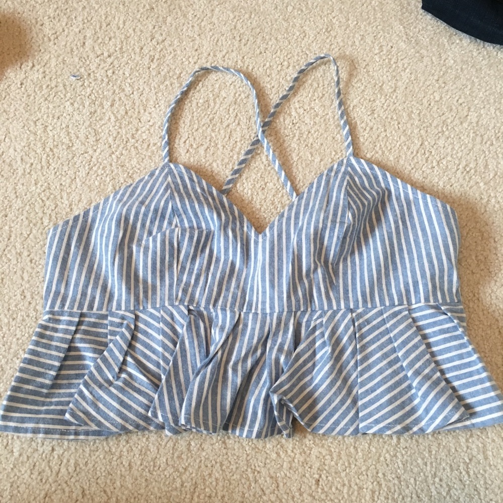 Forever 21 striped crop top